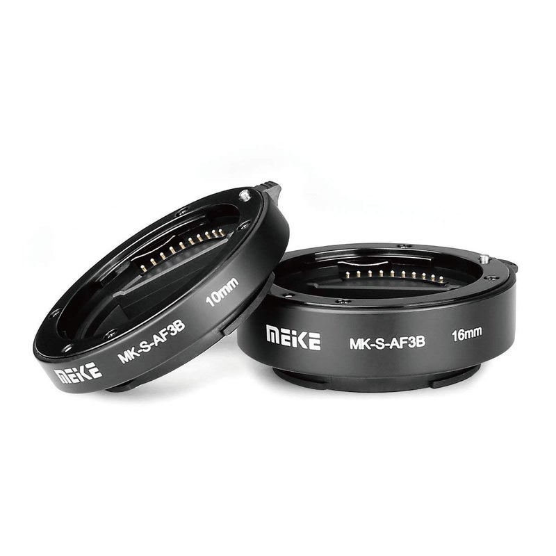MEIKE MK-S-AF3B Plastic Auto Focus Macro Extension Tube Adapter Ring 10mm 16mm for Sony E-Mount FE-Mount Mirrorless Camera A7 A7M2 NEX3 MEX5 NEX6 NEX7 A5000 A6000 A6300 A6500 A9 etc (S-AF-3B) - Image 3